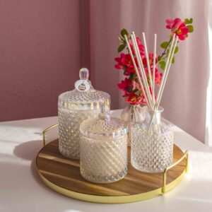 set cadou cu lumânări parfumate naturale din ceară de soia și difuzor de parfum