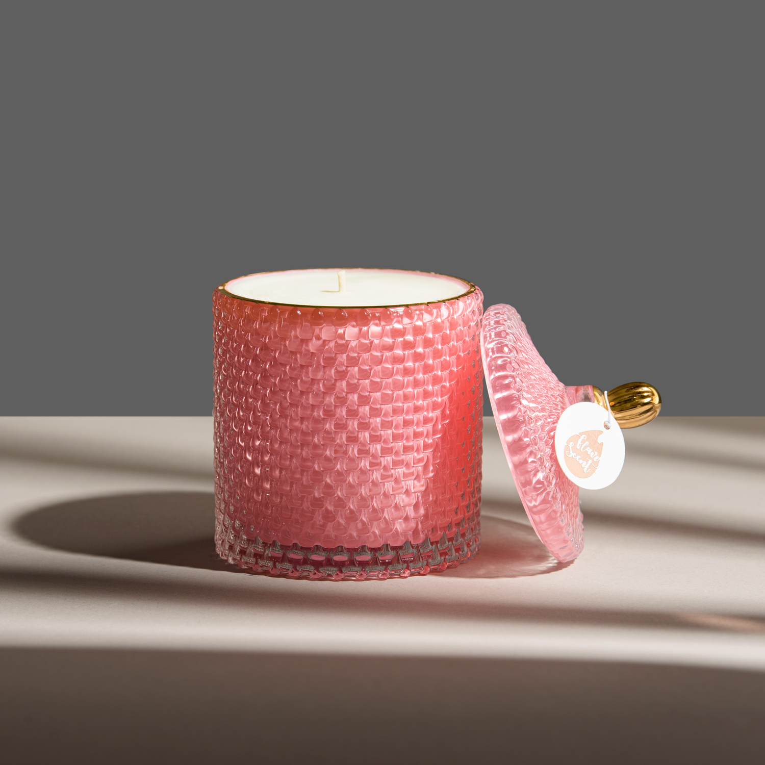 Lumânare parfumată în Bombonieră Picături roz royal