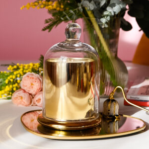 Lumânare parfumată în vas Cloche Mare Auriu