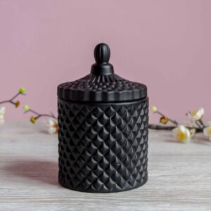 Lumânare parfumată în bombonieră Boem medie negru mat