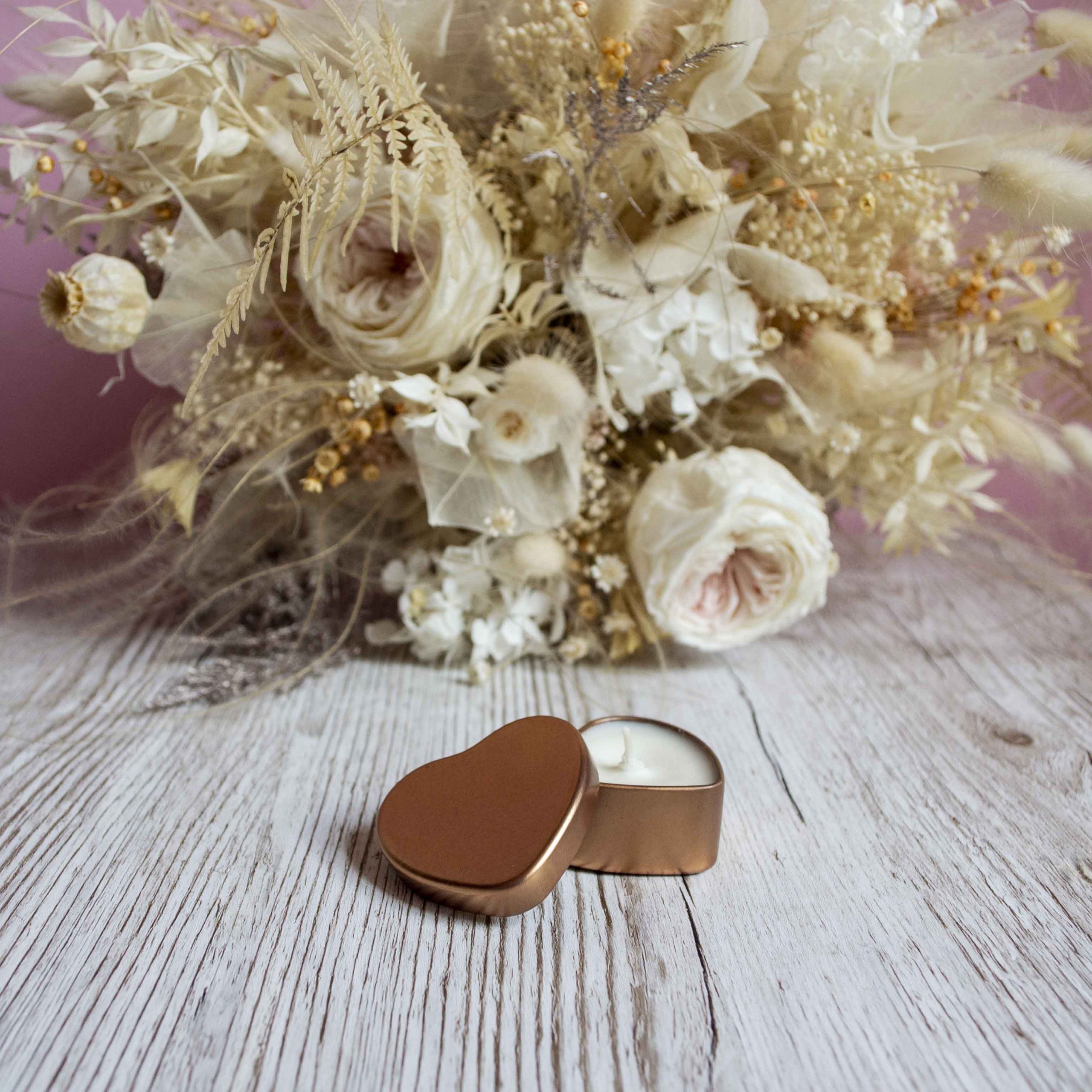 50 de lumânări parfumate în inimioară metalică - imagine 5