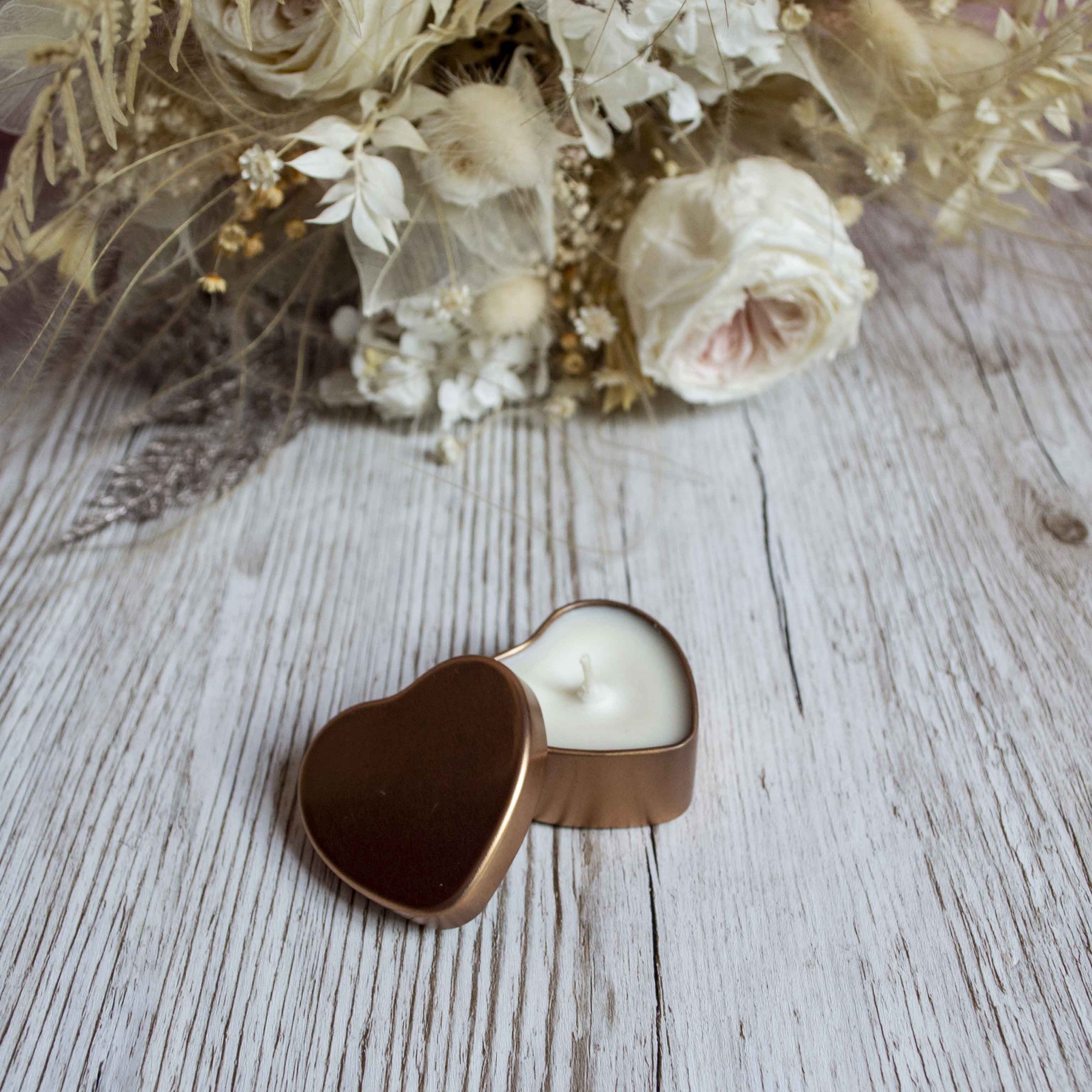 50 de lumânări parfumate în inimioară metalică - imagine 4