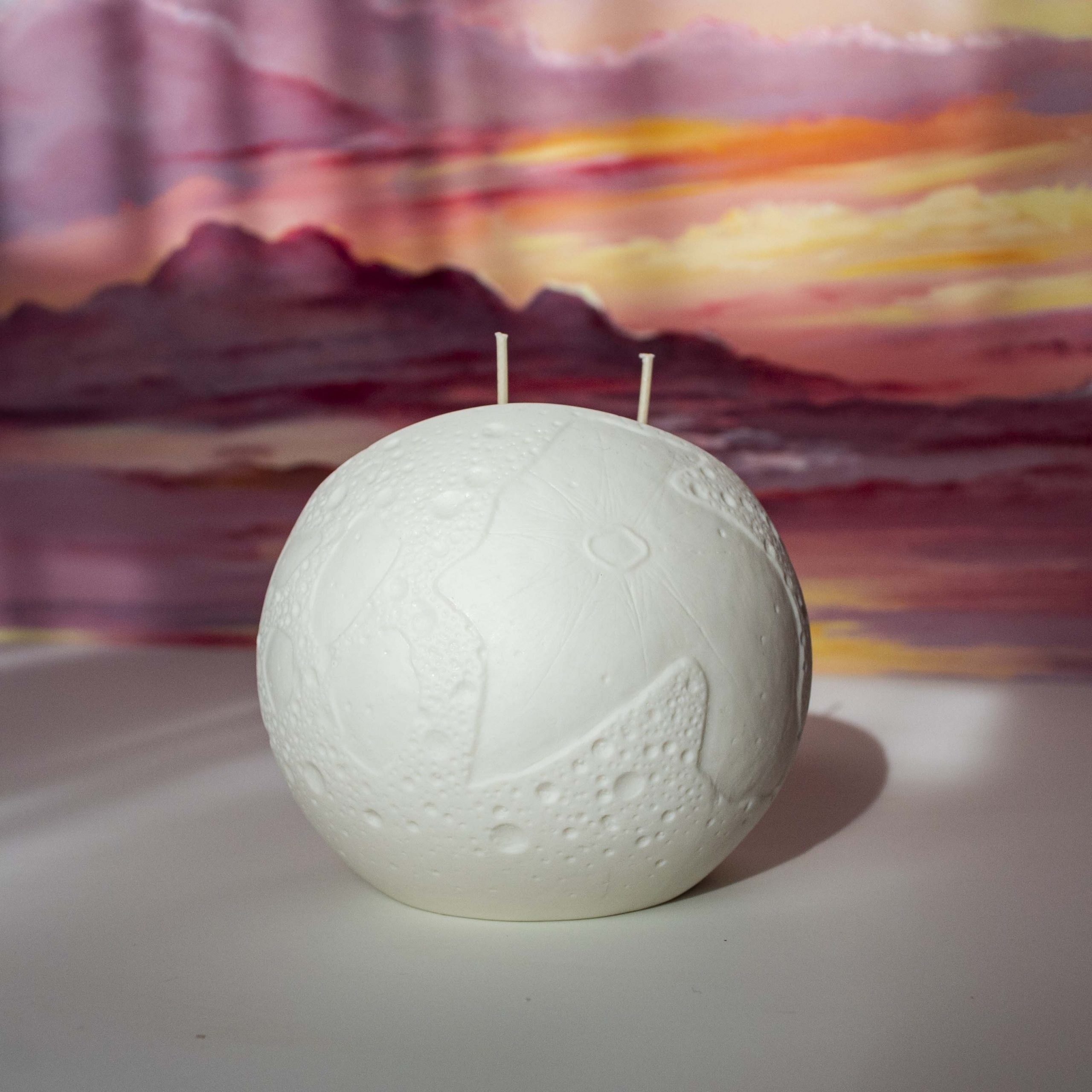 Lumânare parfumată în Lună plină din porțelan translucent mare - imagine 2