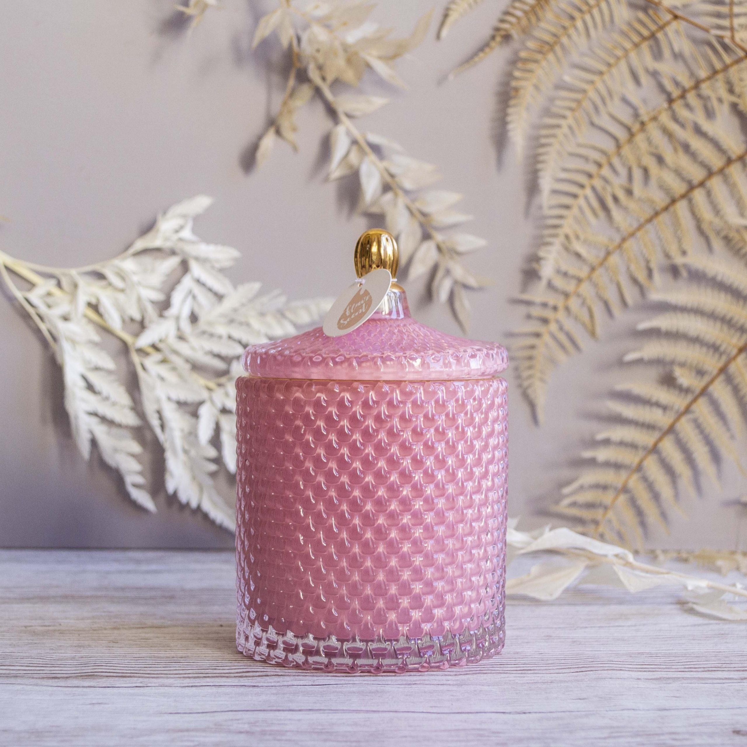 Lumânare parfumată în Bombonieră Picături roz royal - imagine 4