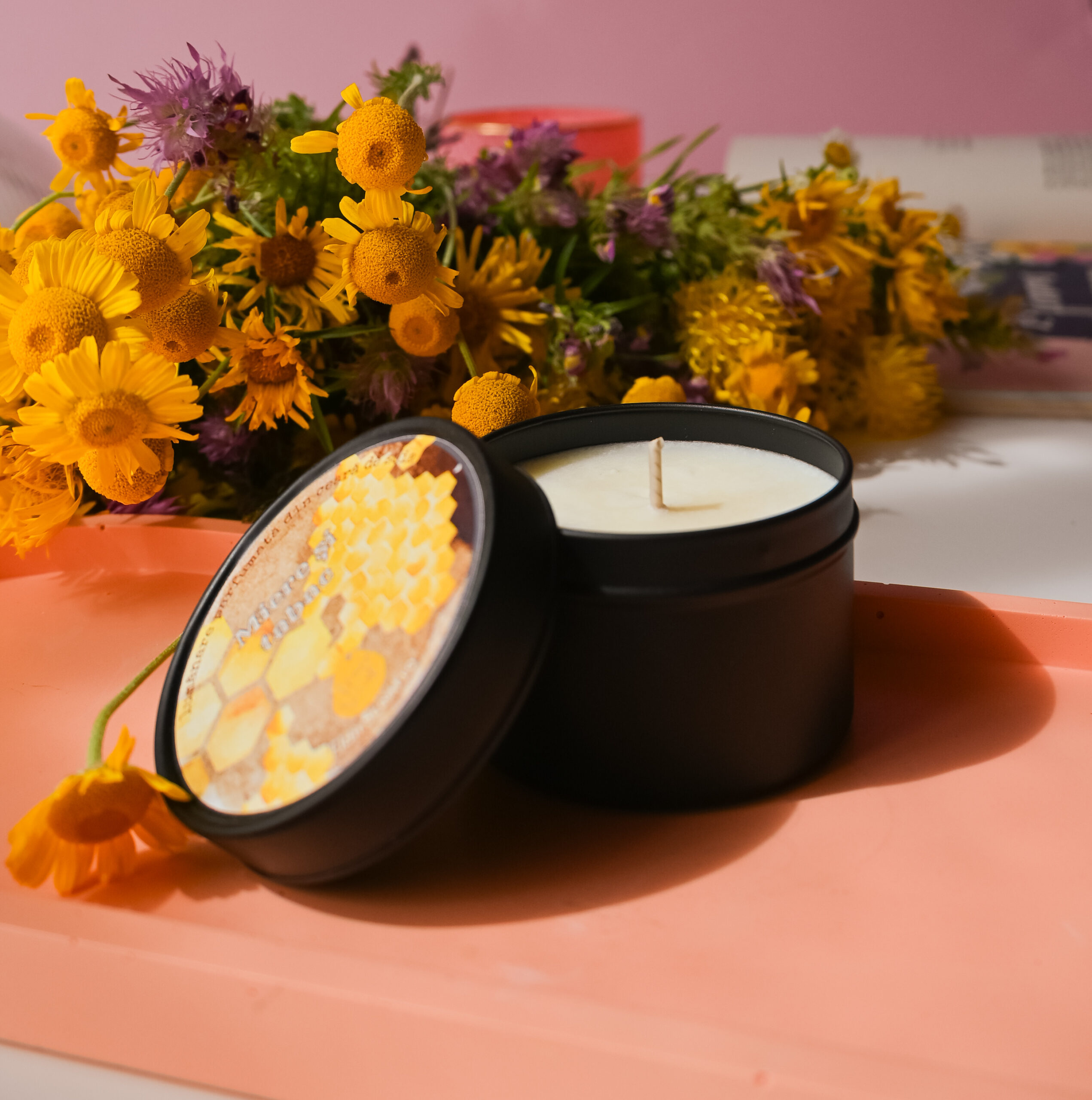 Lumânare parfumată din Colecția cutie de călătorie rezistentă neagră 100g - imagine 6