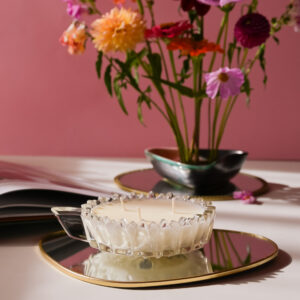 Lumânare parfumată în ceașcă Cristal cu 3 fitiluri