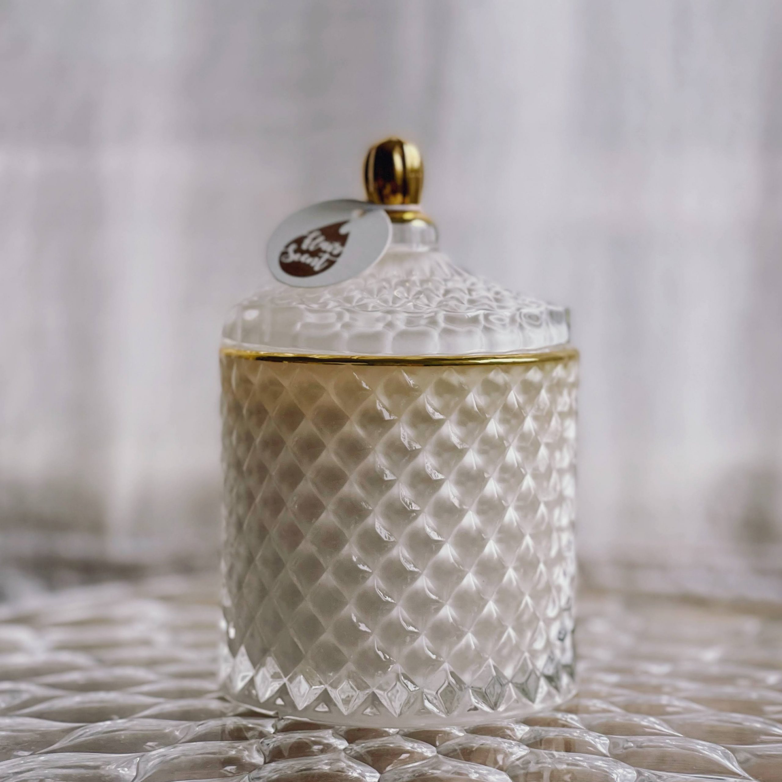 Lumânare parfumată în bombonieră Elegance alb royal - imagine 7