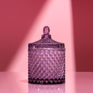 Lumânare parfumată în bombonieră Boem mov