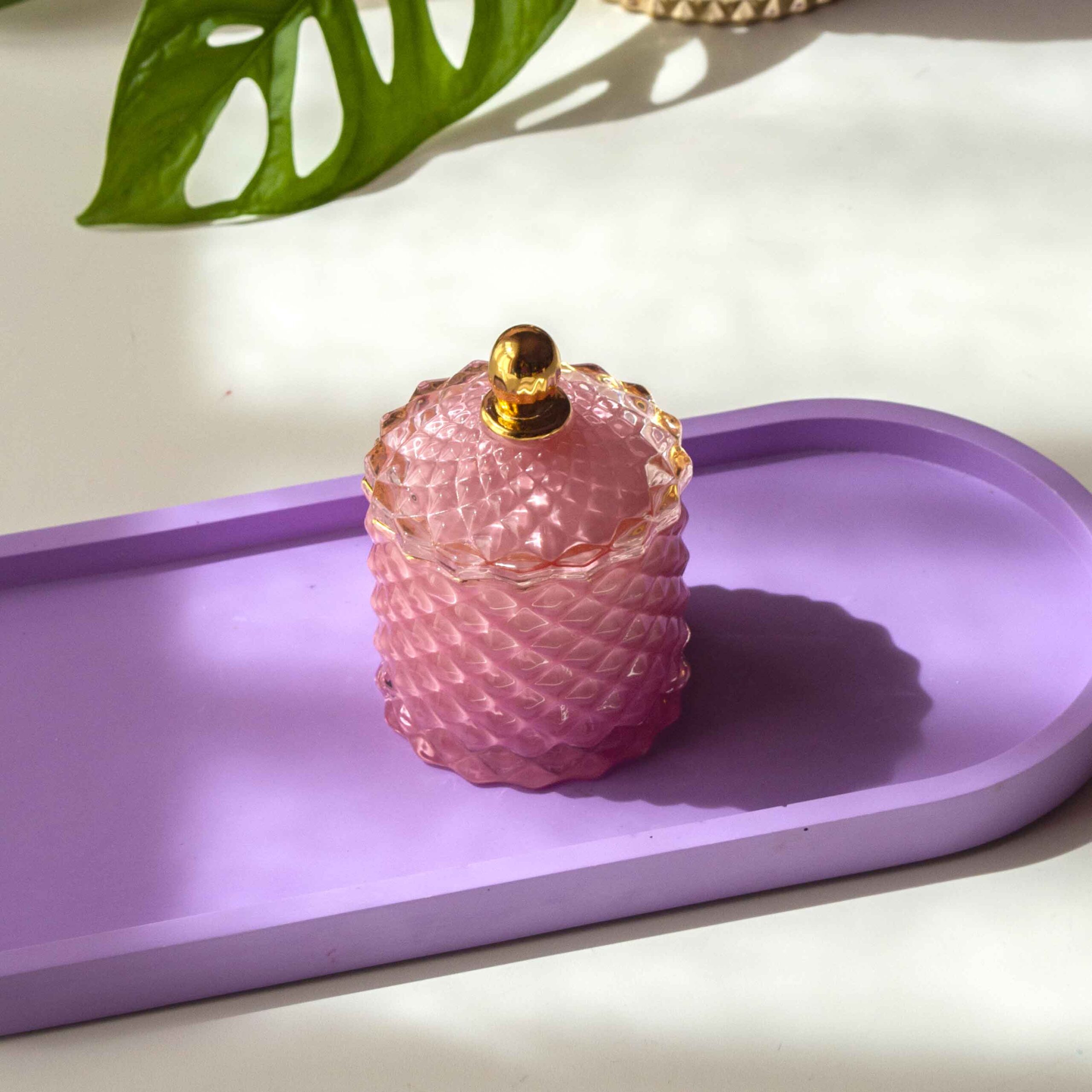 Lumânare parfumată în bombonieră baby Boem roz royal - Primăvară - imagine 2