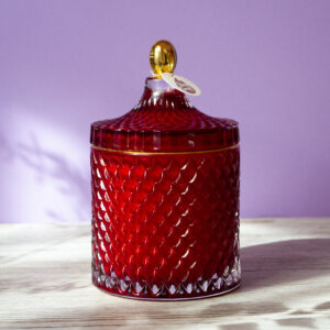 Lumânare parfumată în bombonieră Boem XL Roșu Royal