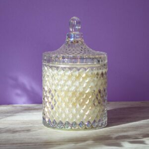 Lumânare parfumată în bombonieră Boem XL iridescent