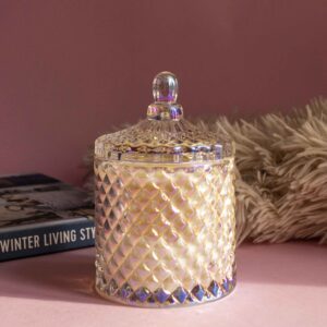 Lumânare parfumată în bombonieră Boem iridescentă