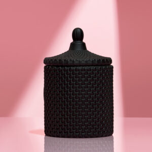 Lumânare parfumată în bombonieră Picături negru mat