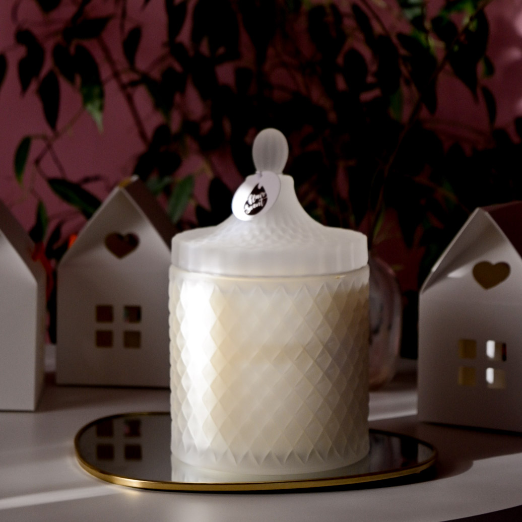 Lumânare parfumată în Bombonieră Boem XL Transparent Mat - imagine 3