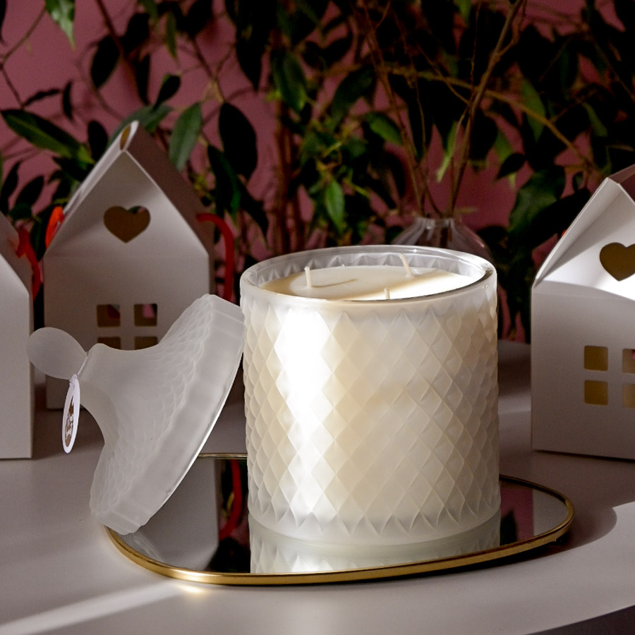 Lumânare parfumată în Bombonieră Boem XL Transparent Mat - imagine 2