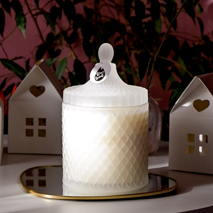 Lumânare parfumată în Bombonieră Boem XL Transparent Mat - imagine 5