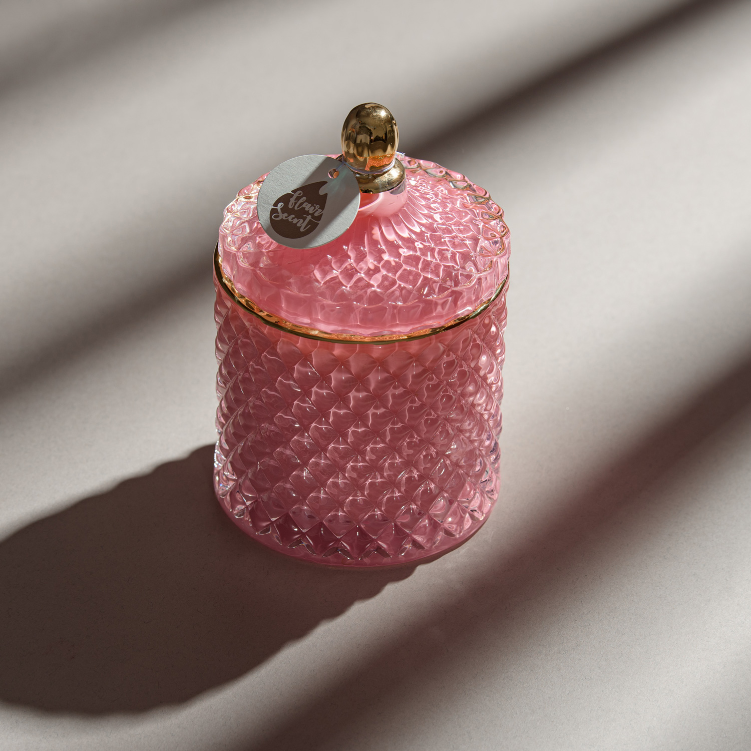 Lumânare parfumată în bombonieră Boem roz royal