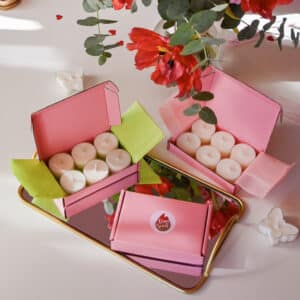 Petale de Primăvară, set dicovery box 6 mini lumânări parfumate